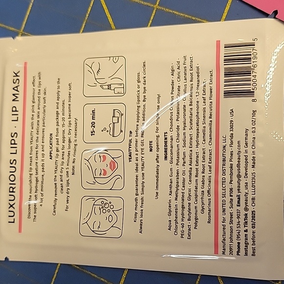 Luxurious Lips Hydrating Lip Mask Set of 2 NEW - Picture 2 of 3